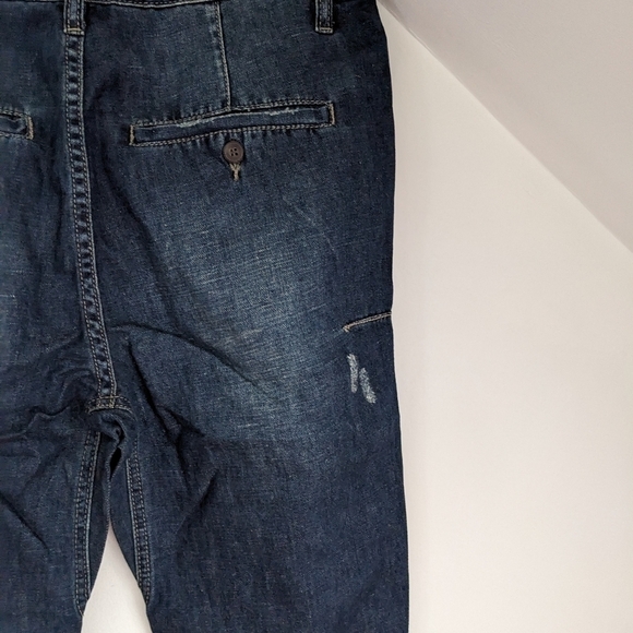 MAN X ONE TEASPOON Mr. Browns Indigo Linen Blend Relaxed Leg Jeans Size 30 R - Picture 7 of 12